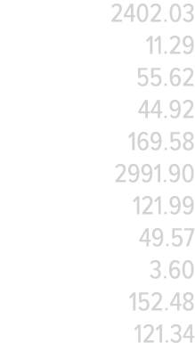 2402 03 11 29 55 62 44 92 169 58 2991 90 121 99 49 57 3 60 152 48 121 34