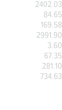 2402 03 84 65 169 58 2991 90 3 60 67 35 281 10 734 63